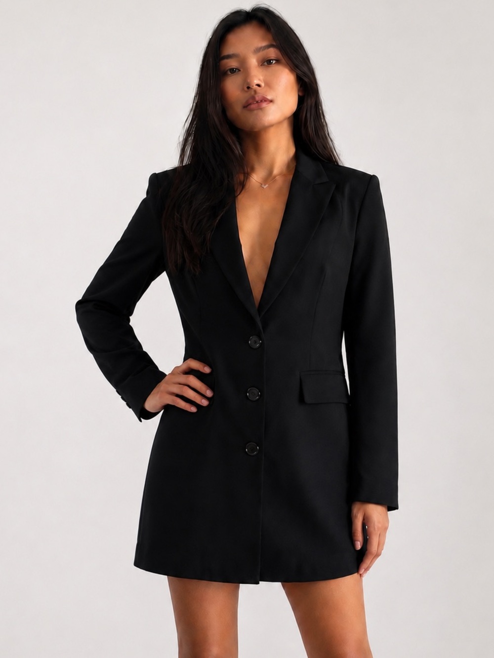 Vintage 90s Cache Ice Cube by Michael Black Longline Blazer Jacket USA Size 4